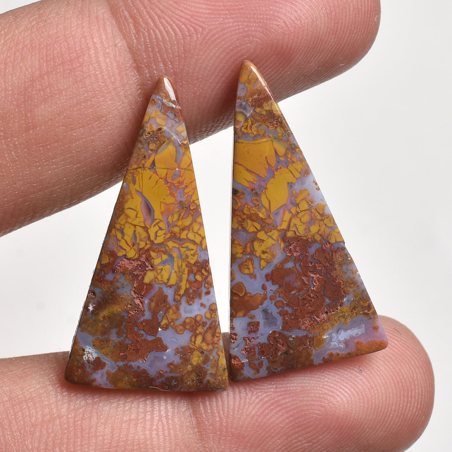 Moroccan Seam Agate Gemstone Pairs – Designer Cabochons for Jewelry Making