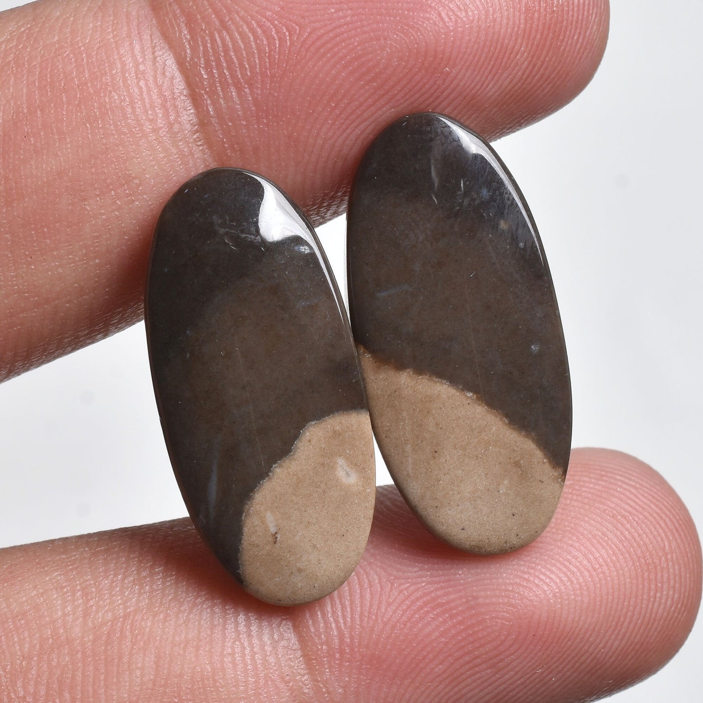 Wholesale Indonesian Palm Root Agate Pair - Natural Fossil loose Stone For Jewelry