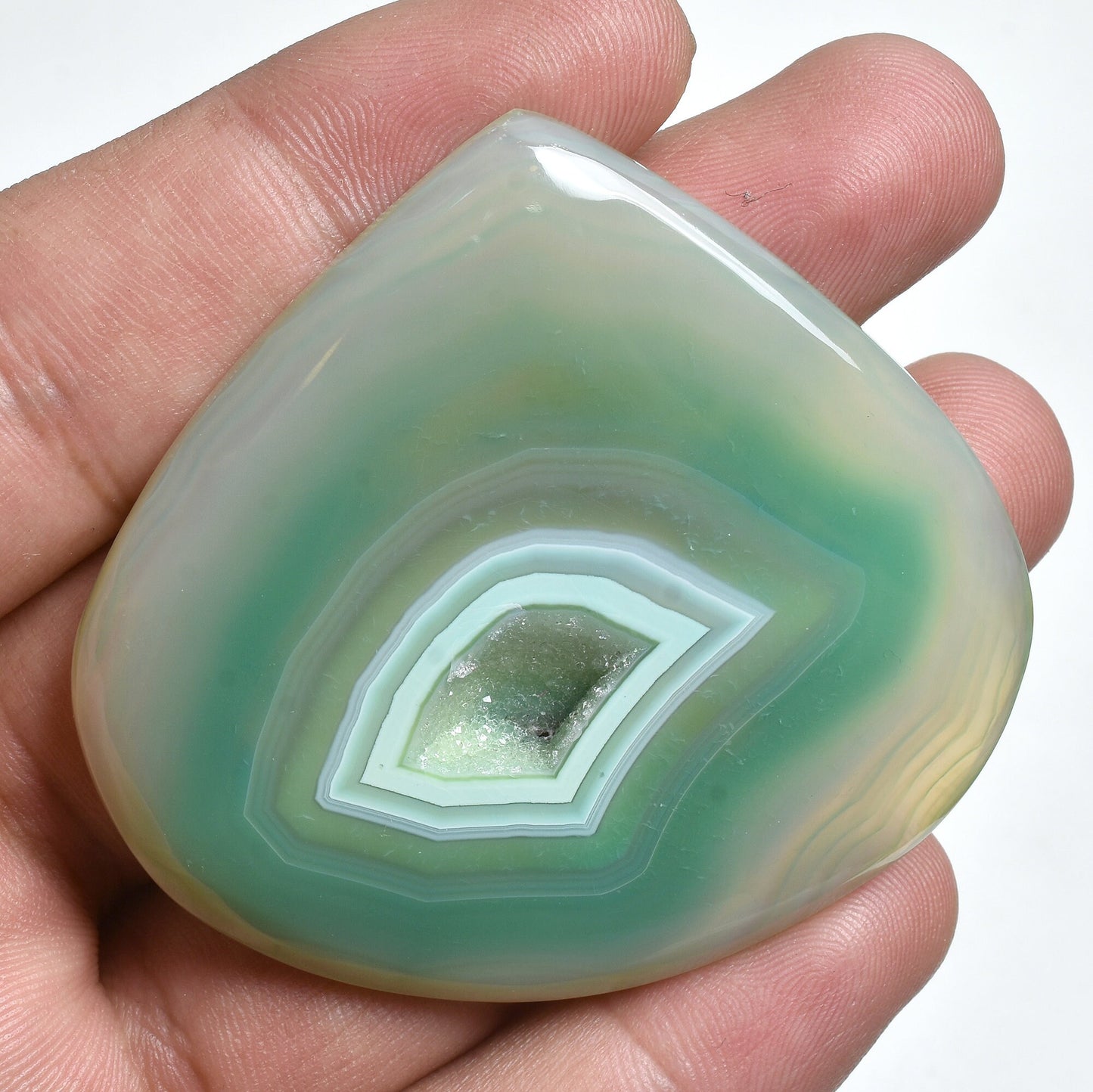 Blue, Pink, or Green Window Druzy Gemstone – Oval & Heart-Shaped Big Solar Quartz Crystals for Pendant Making