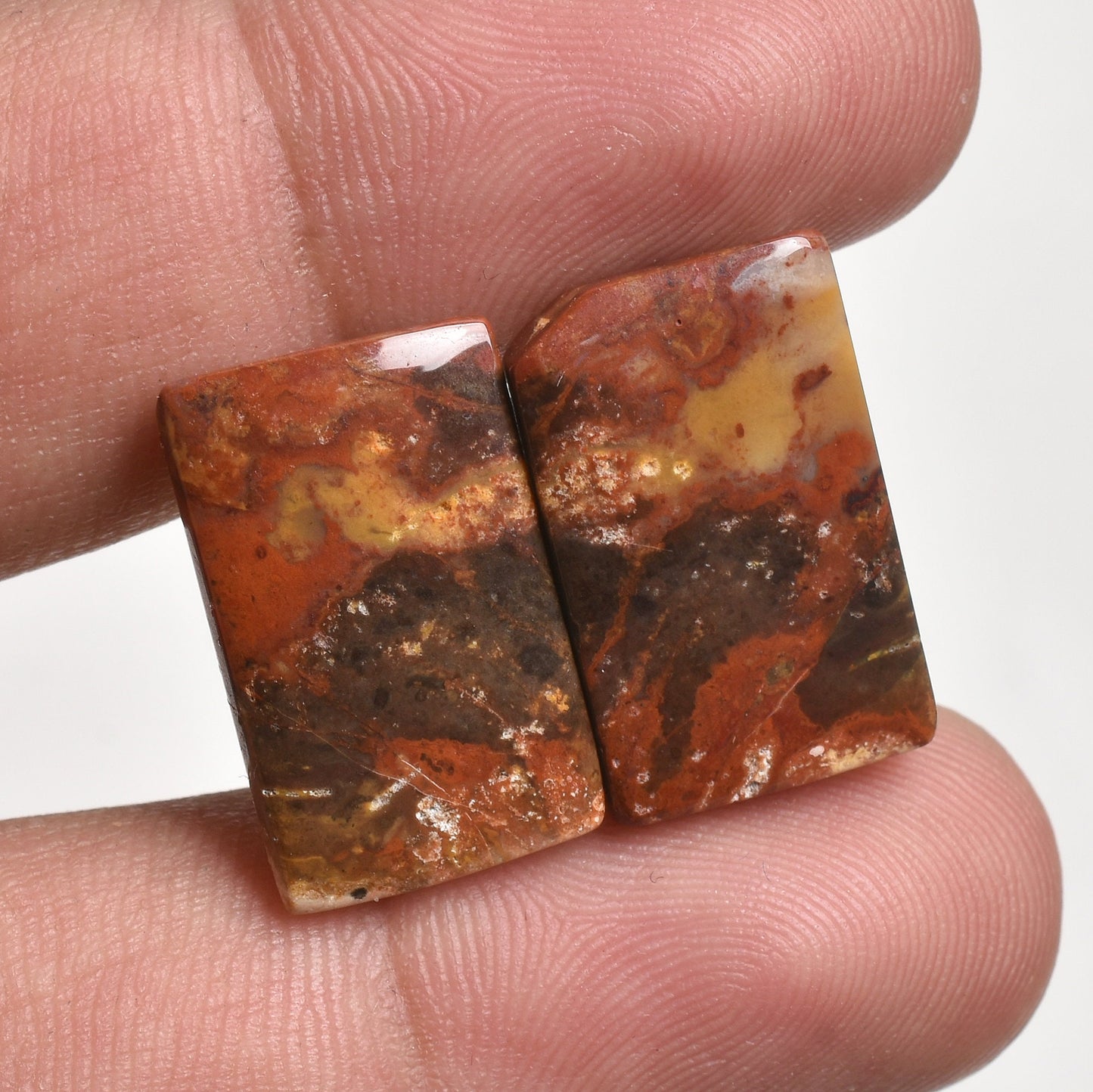 Moroccan Seam Agate Gemstone Pairs – Designer Cabochons for Jewelry Making