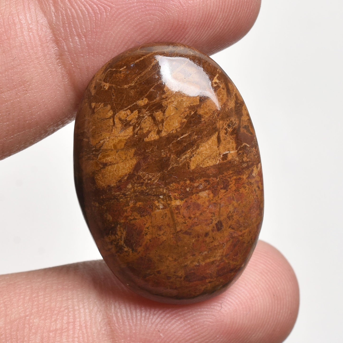 Unique Mookaite Jasper Pendant Gemstone - Oval Red & Yellow Cabochon for Healing & Gifts