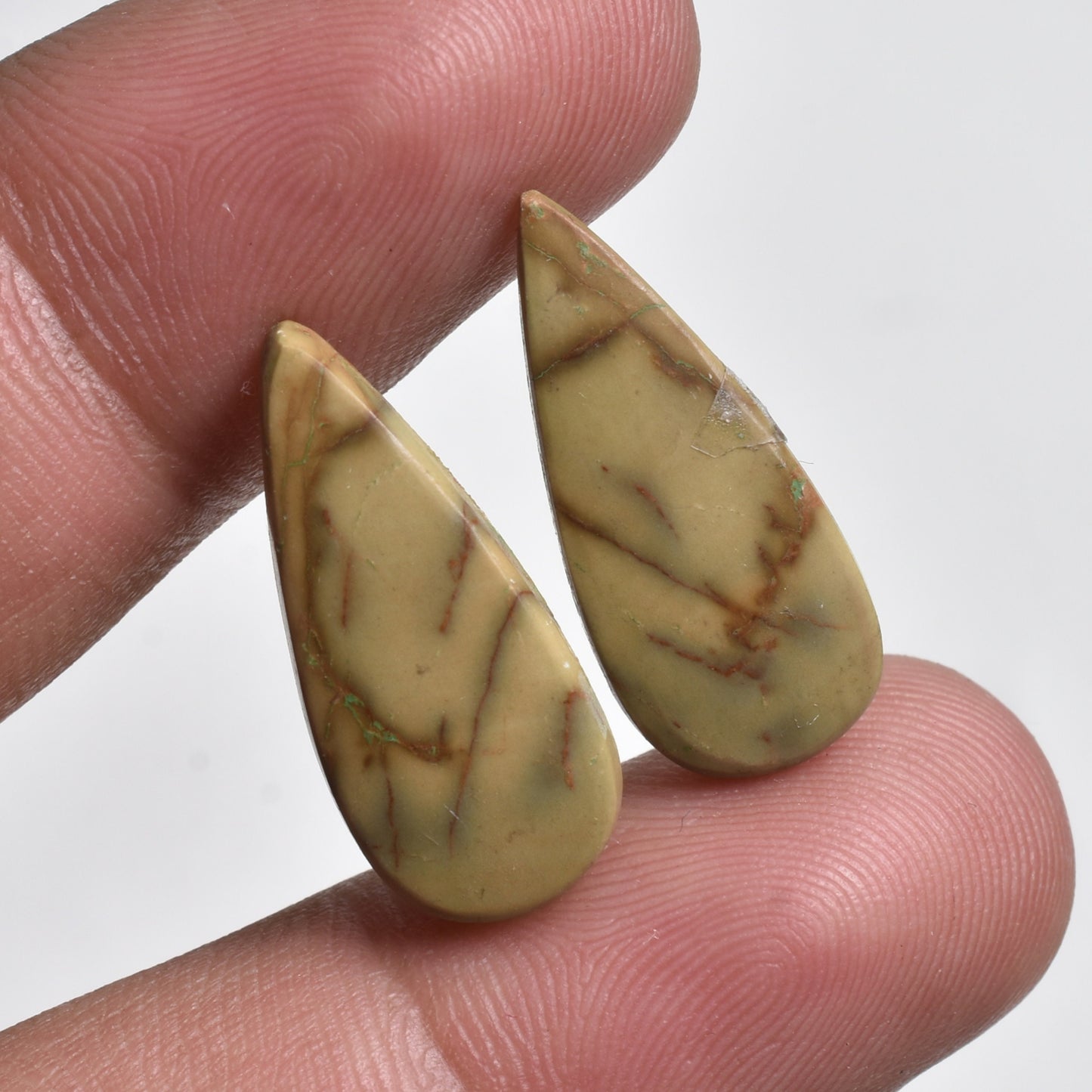 Red Cherry Jasper Cabochon Pair Multi-Shape Textured Gemstone for Earrings