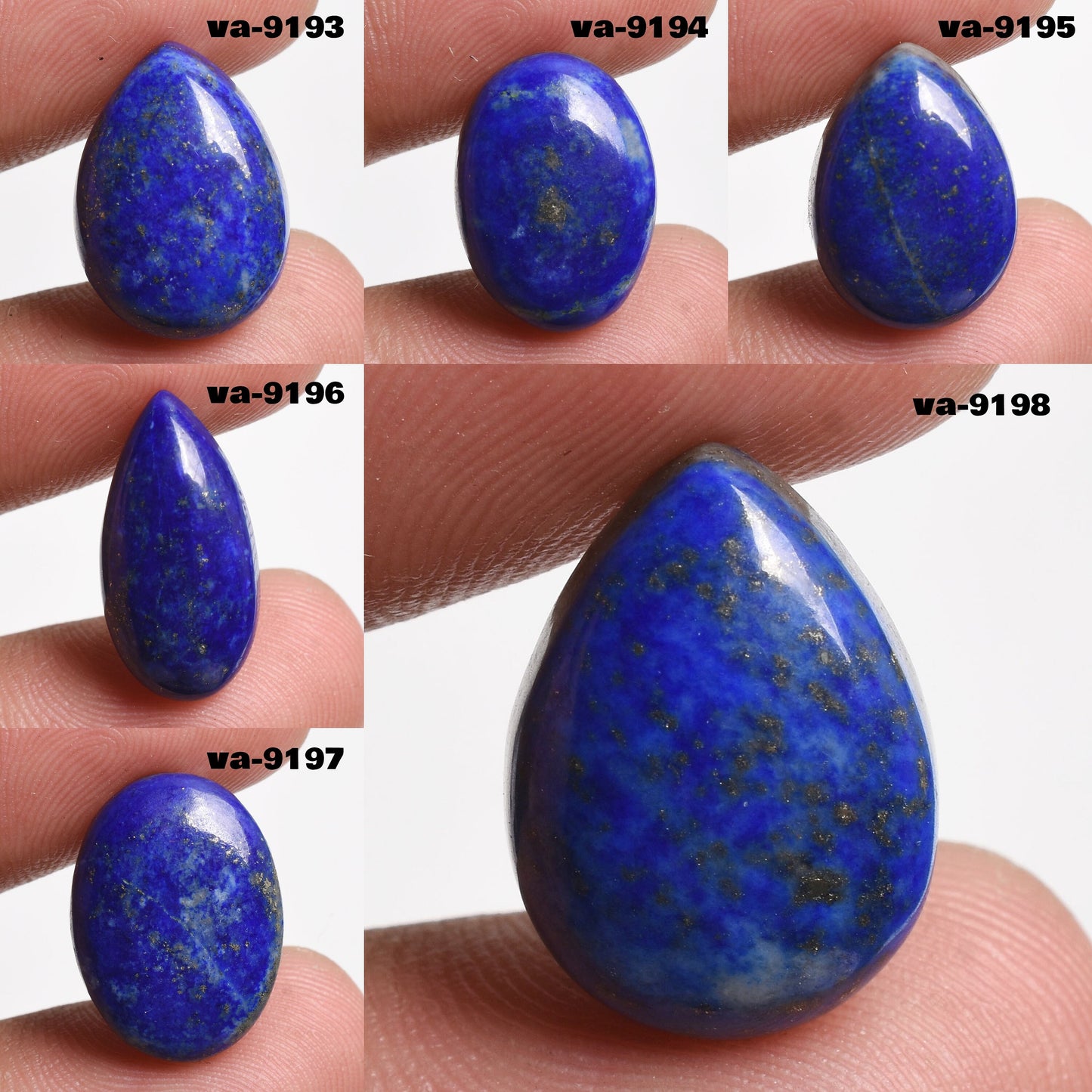 Oval Lapis Lazuli Gemstone - Natural Blue Lapis Cabochon for Jewelry Making