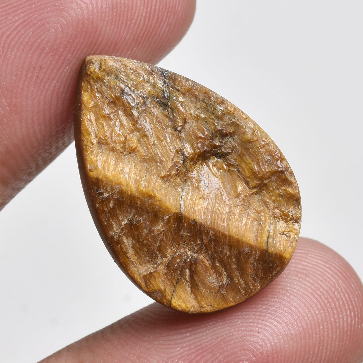 Tiger Eye Rough Cabochon - Wholesale Lot of Mixed Shape Golden Tiger Eye Druzy Gemstones
