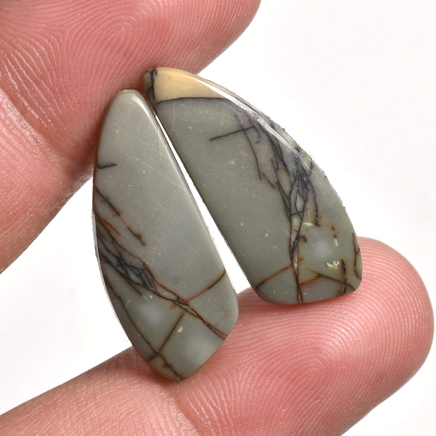 Multi-Shape Red Cherry Jasper Gemstone Pair - Cabochon Pair for Earrings