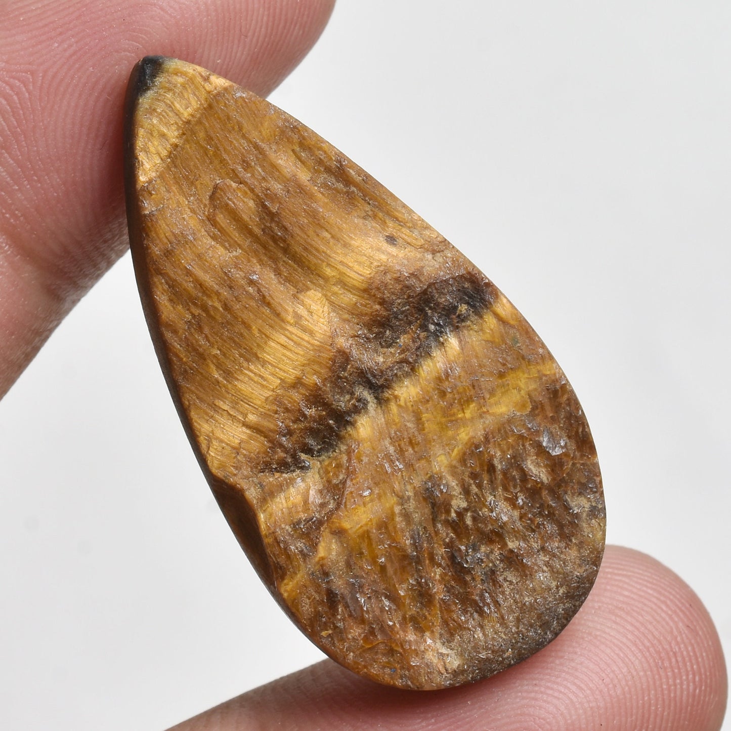 Tiger Eye Rough Cabochon - Wholesale Lot of Mixed Shape Golden Tiger Eye Druzy Gemstones