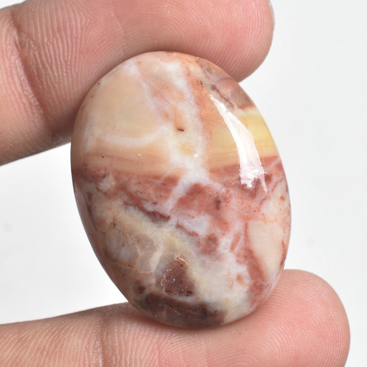 Earthy Mookaite Jasper Cabochon - Natural Loose Stone for DIY Jewelry