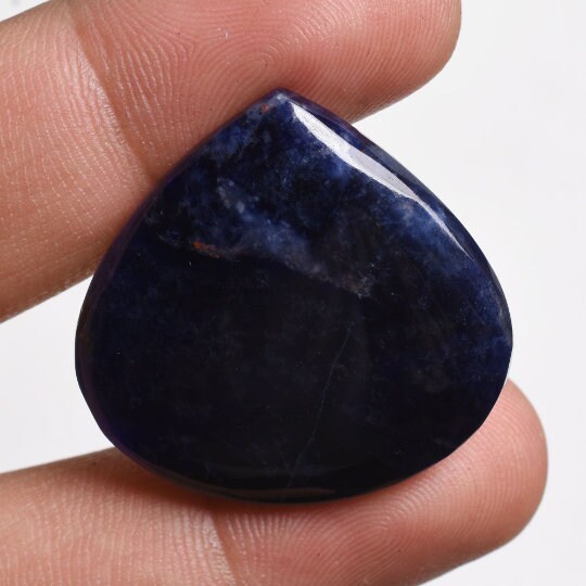 Natural Blue Sodalite Cabochon – Smooth Polished Gemstone for Pendant