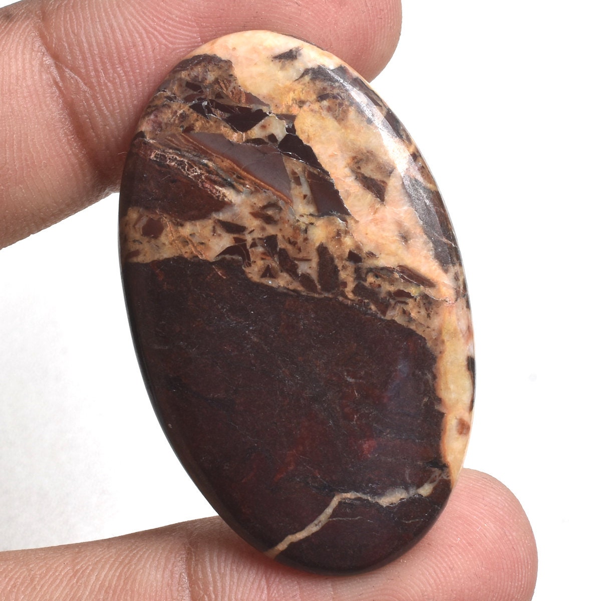 Natural Coconut Jasper Cabochon – Mixed Shape Flatback Gemstone for Wire-Wrapping & Jewelry Making