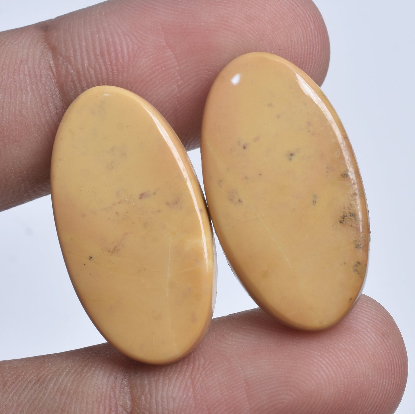 Texture Maligano Jasper Cabochon Pair - Matching Gemstone Pair for Jewelry