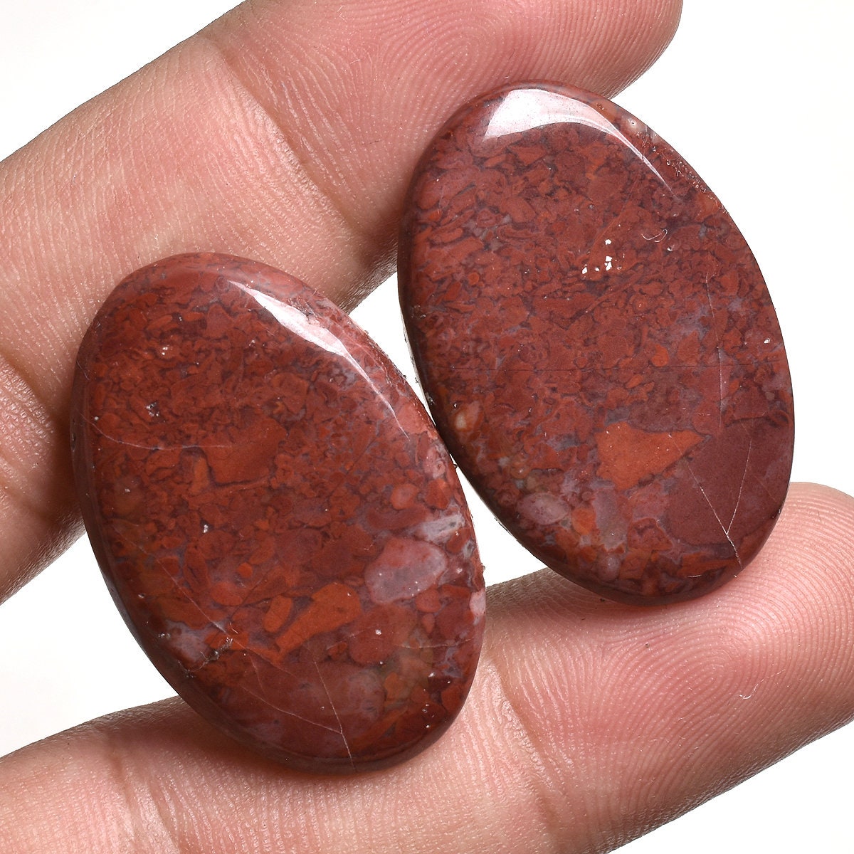 Mix Jasper Earring Pair - Multi-Shape Gemstone Cabochons