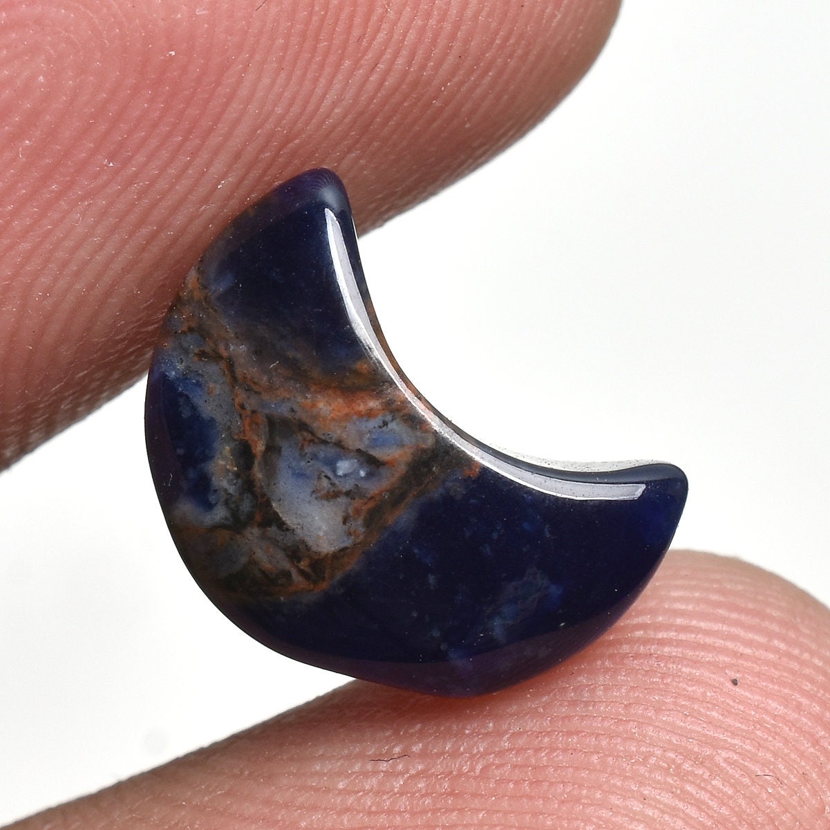 Mix Crescent Moon Cabochon - Gemstone Carved Moon, Wholesale Moss Agate Crystal