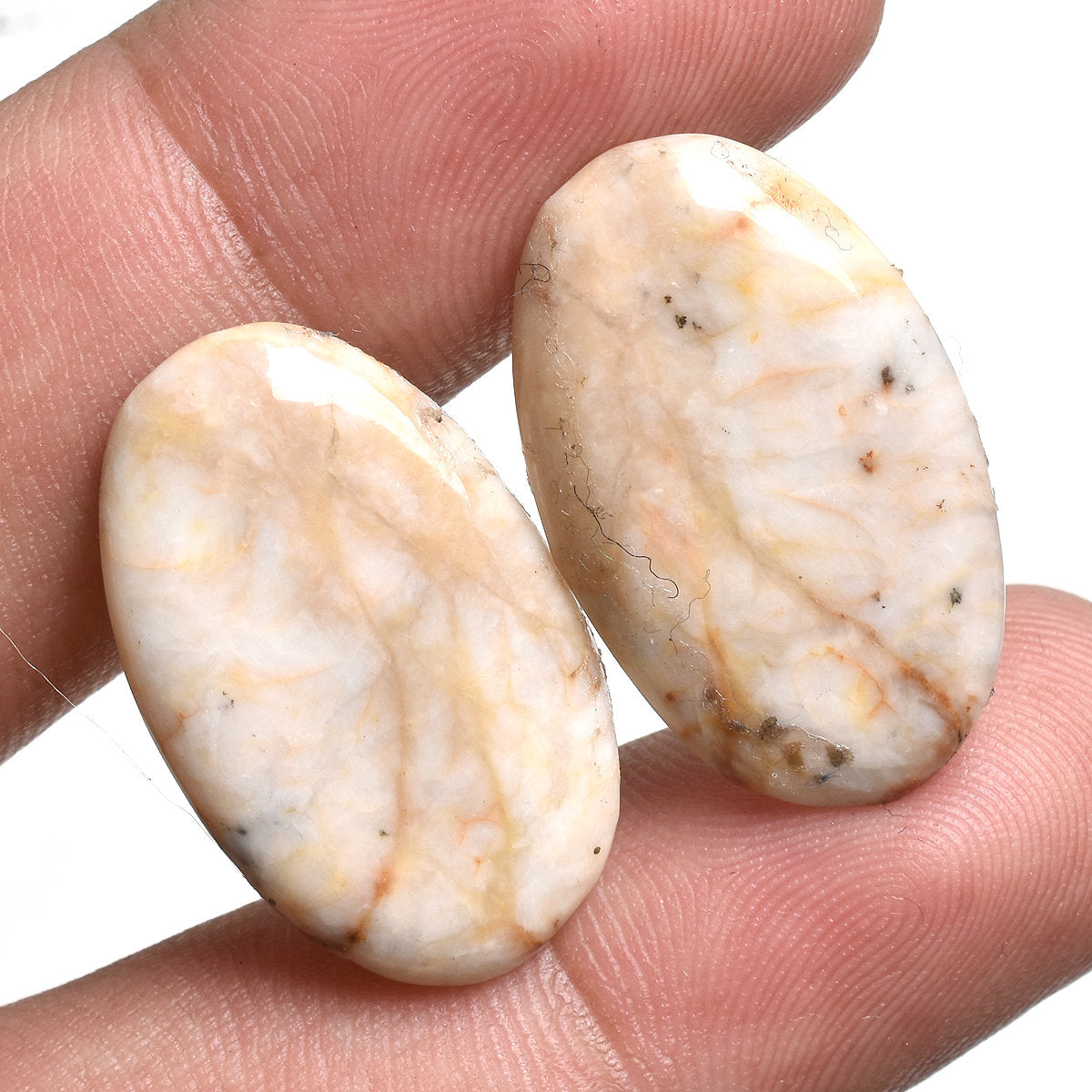 Jasper Gemstone Matching Earrings Pair - Cabochon Wholesale Pairs Stone for Women
