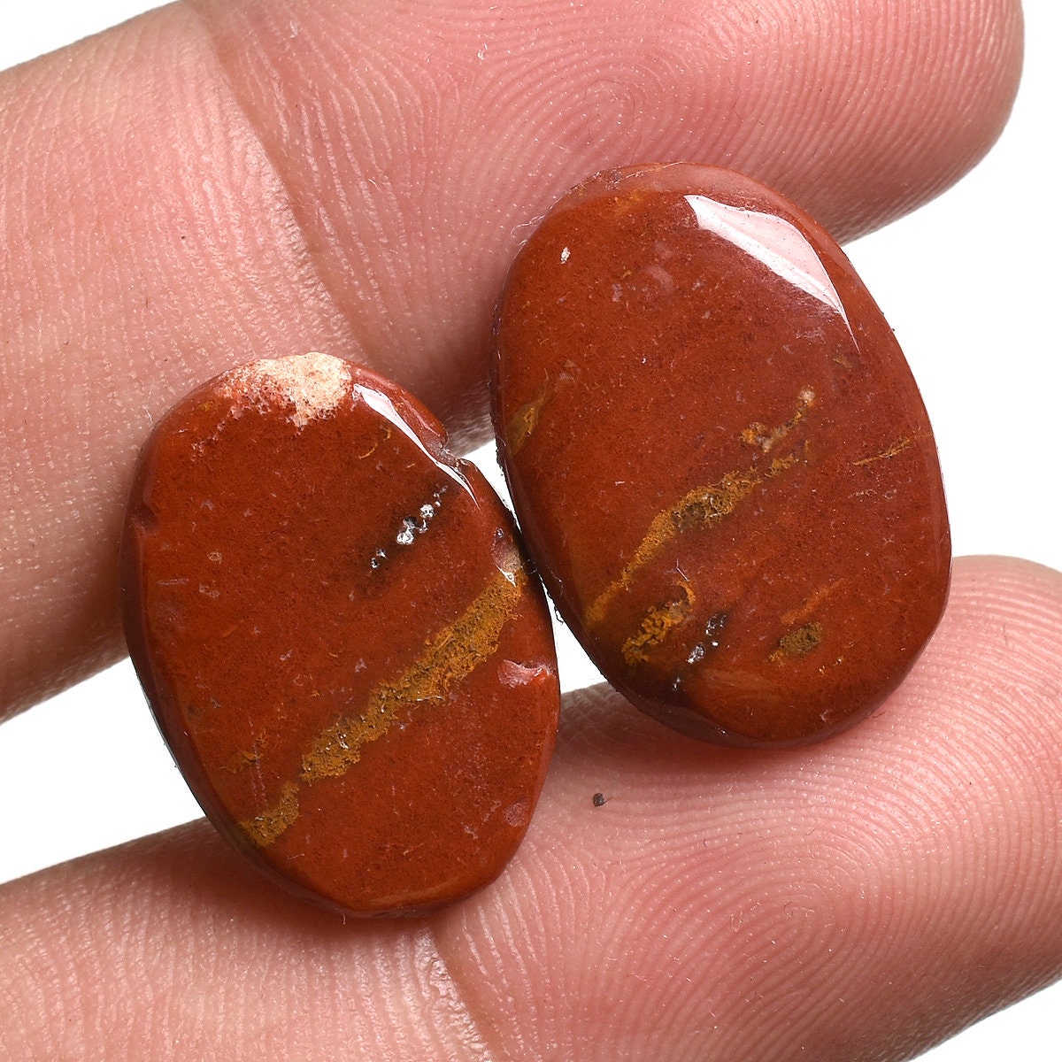 Mix Jasper Earring Pair - Multi-Shape Gemstone Cabochons