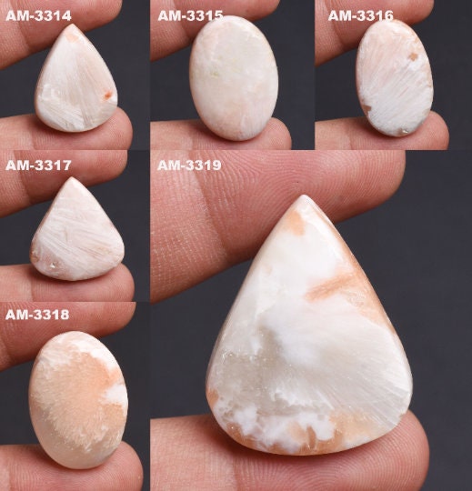 Natural Scolecite Gemstone – Genuine Handmade Scolecite Cabochon