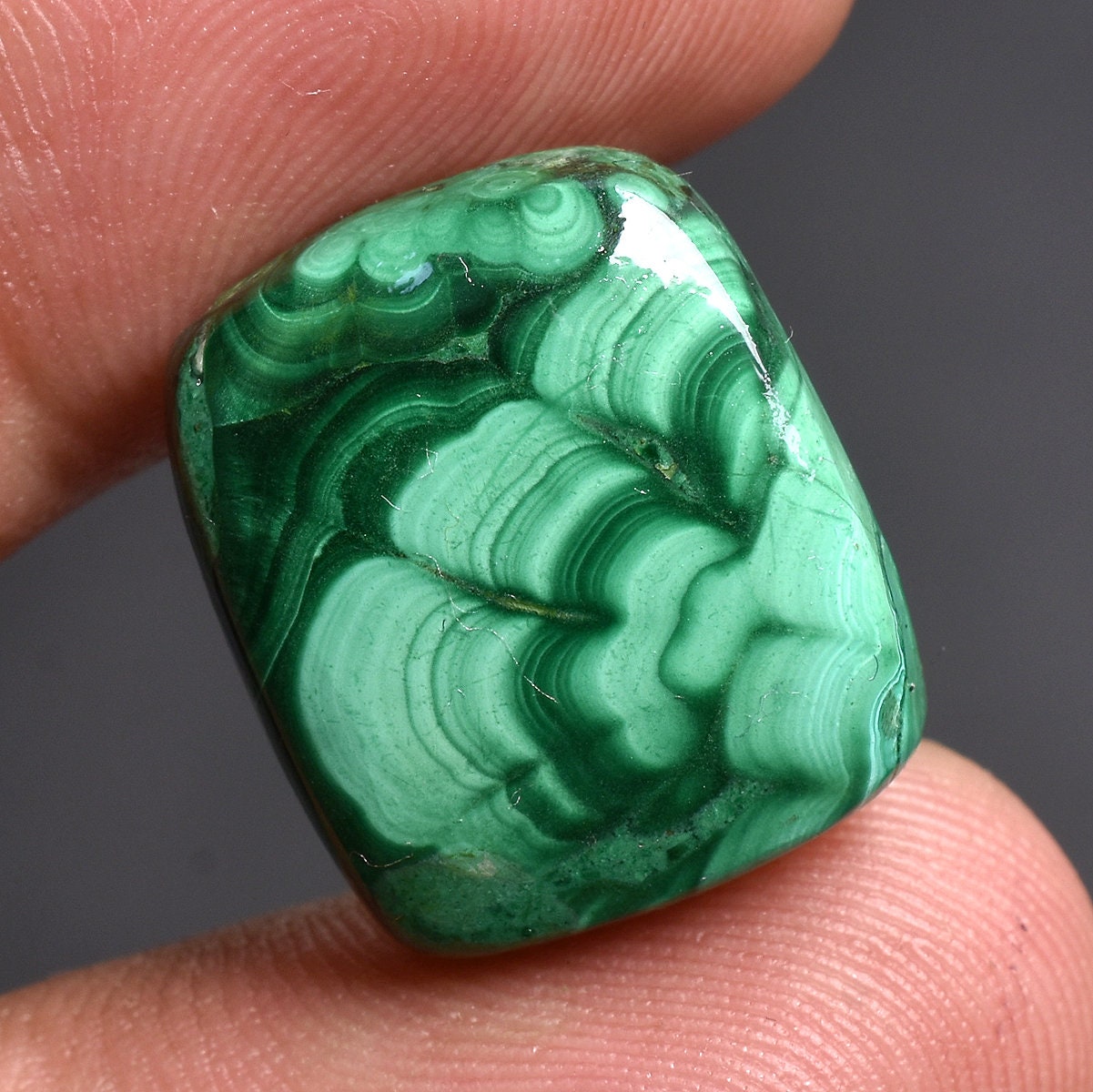 Multi-Shape Malachite Cabochon, Natural Green Gemstone