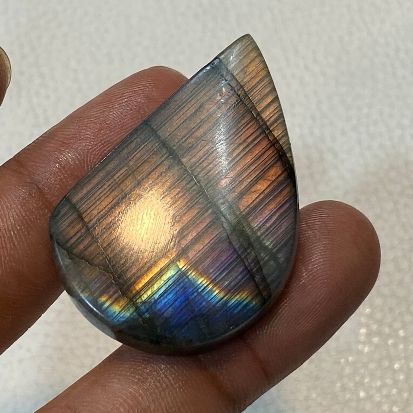 Wholesale Labradorite Cabochon - Natural Round Shape Blue Flashy Labradorite Gemstone for Jewelry Making