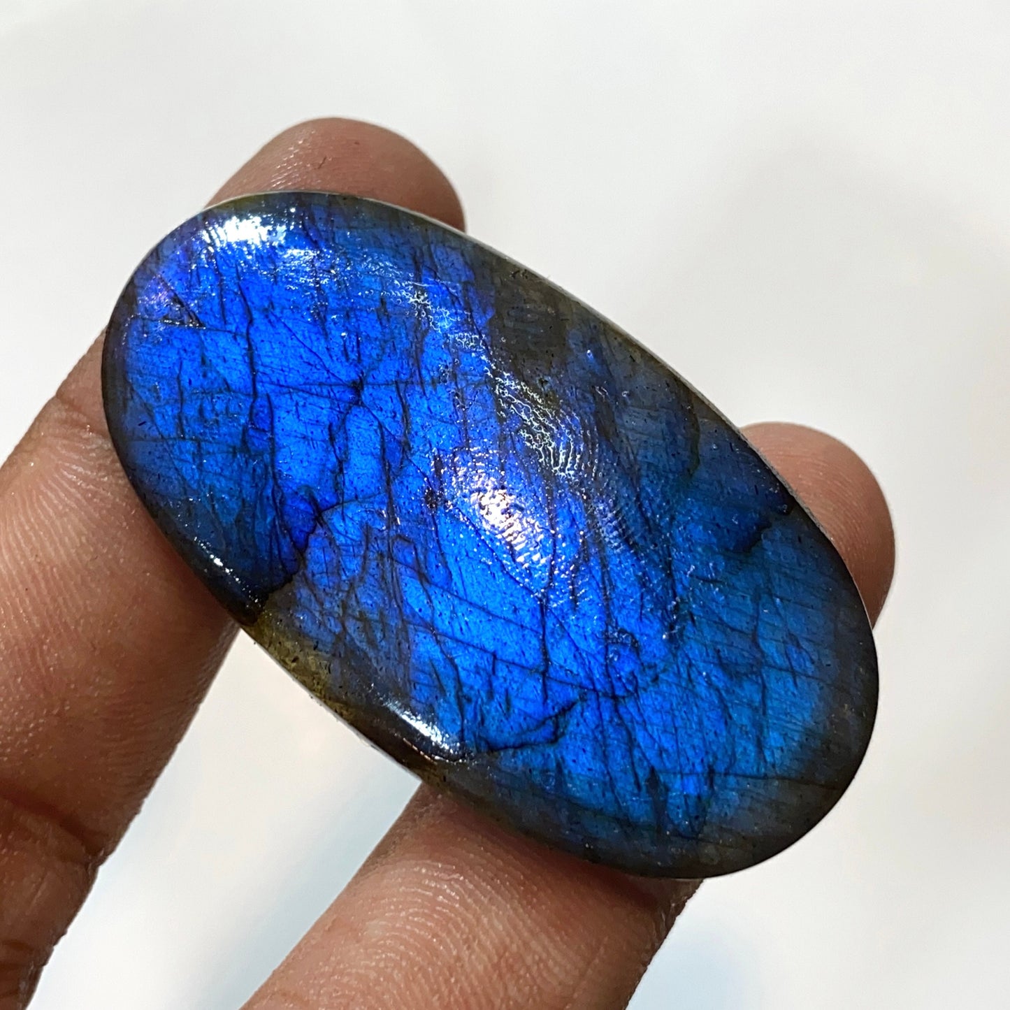 Natural Blue Flashy Labradorite Cabochon – Oval and Pear Shape Loose Crystal
