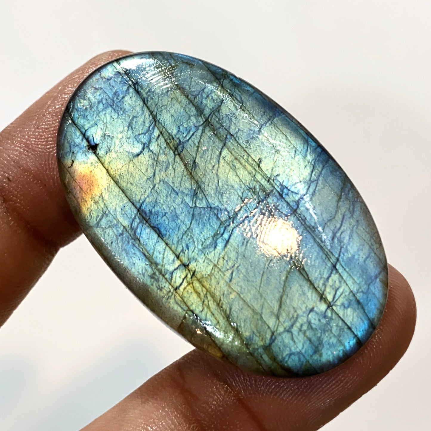 Natural Blue Flashy Labradorite Cabochon – Oval and Pear Shape Loose Crystal
