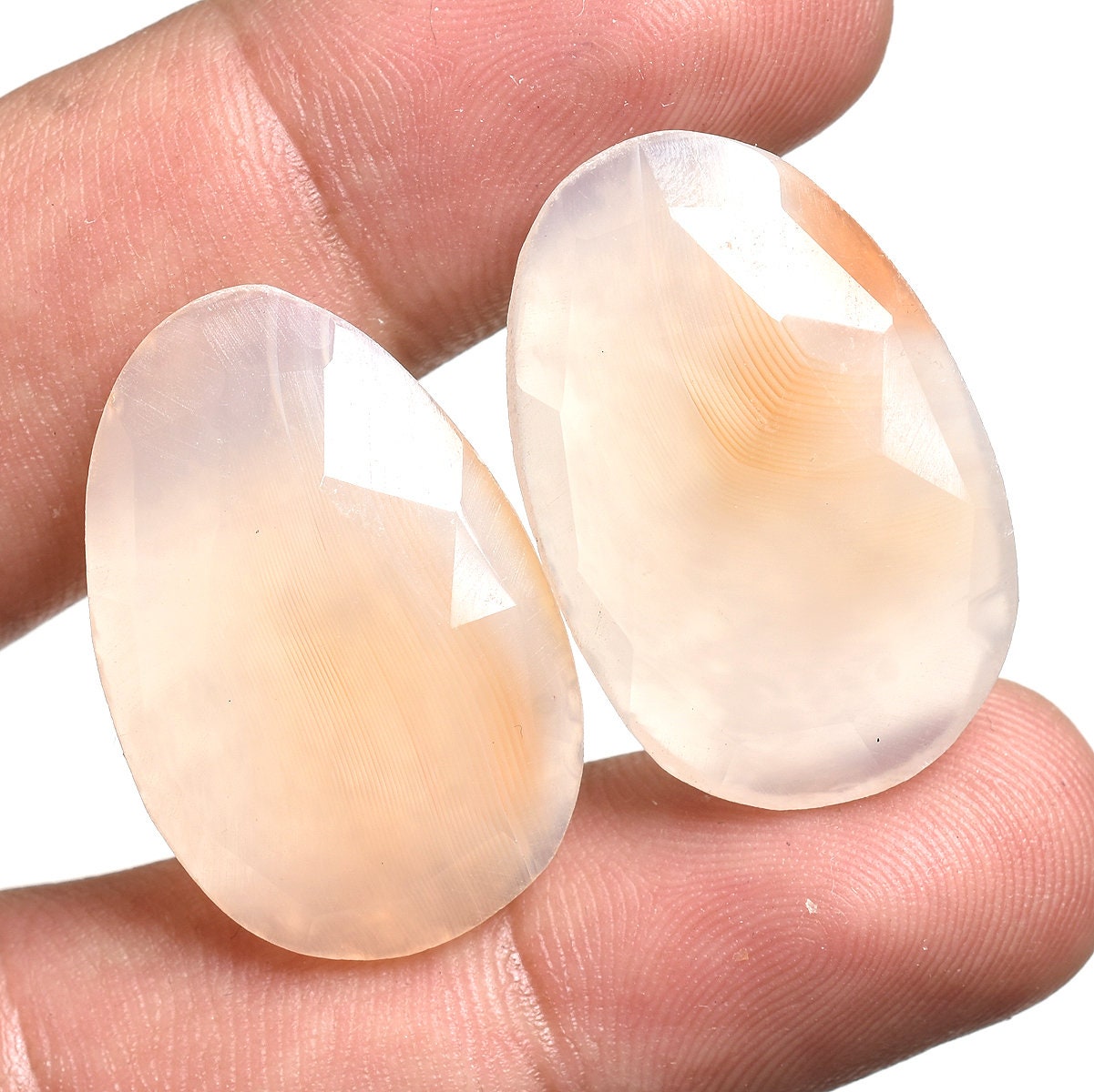 Natural Faceted Agate Slice Gemstone Pairs - Wholesale Earring Pairs, Multi Gemstone Matching Set for Jewelry