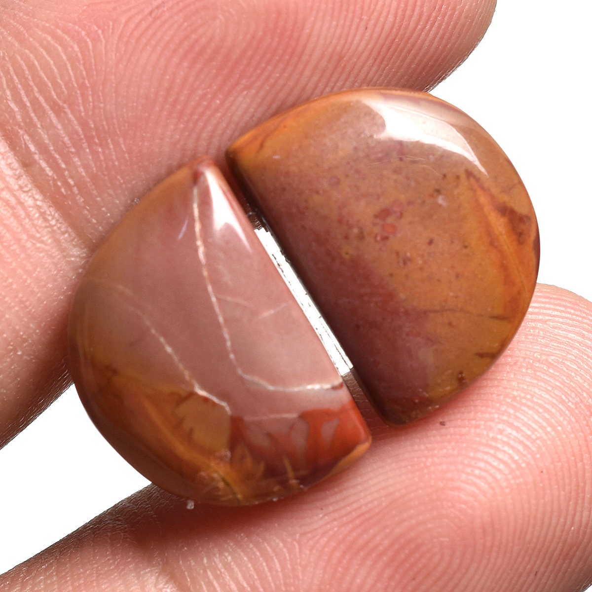 Natural Noreena Jasper Pair Cabochon - Fancy Shape Gemstone for Earrings