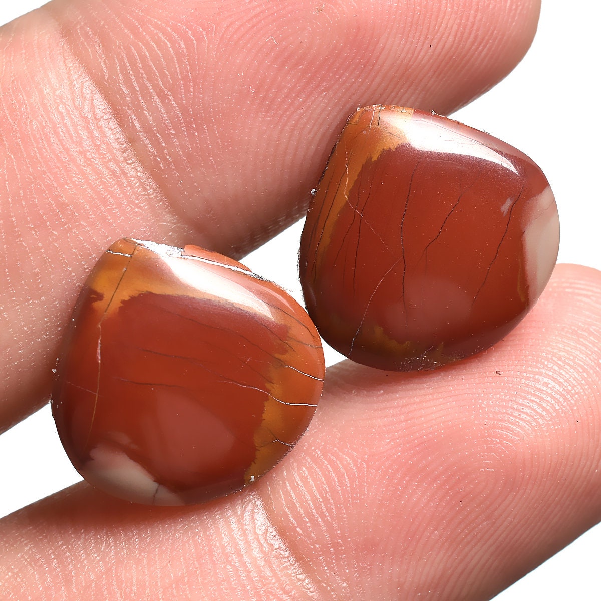 Natural Noreena Jasper Pair Cabochon - Fancy Shape Gemstone for Earrings