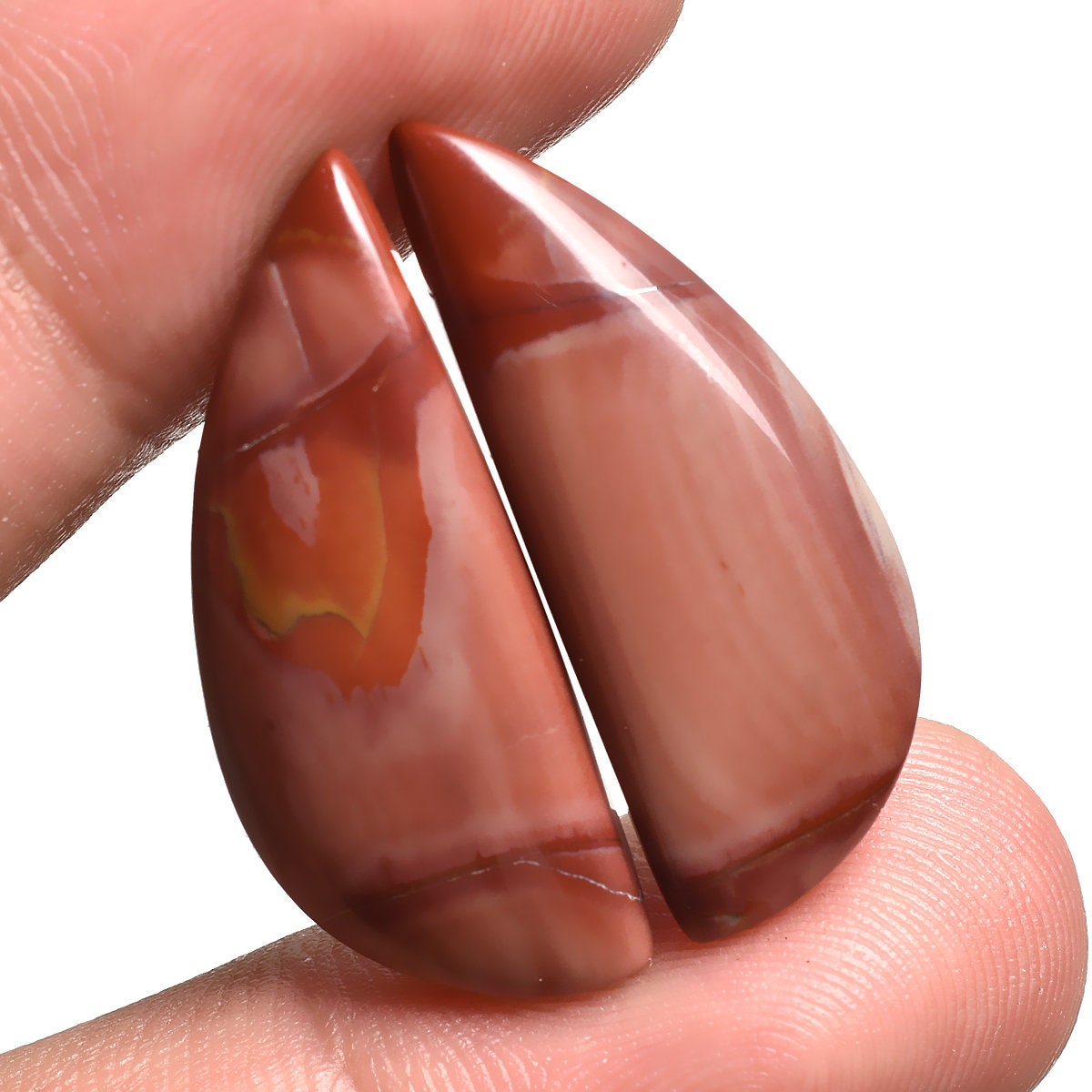 Natural Noreena Jasper Cabochon Pair - Wholesale Matching Gemstones