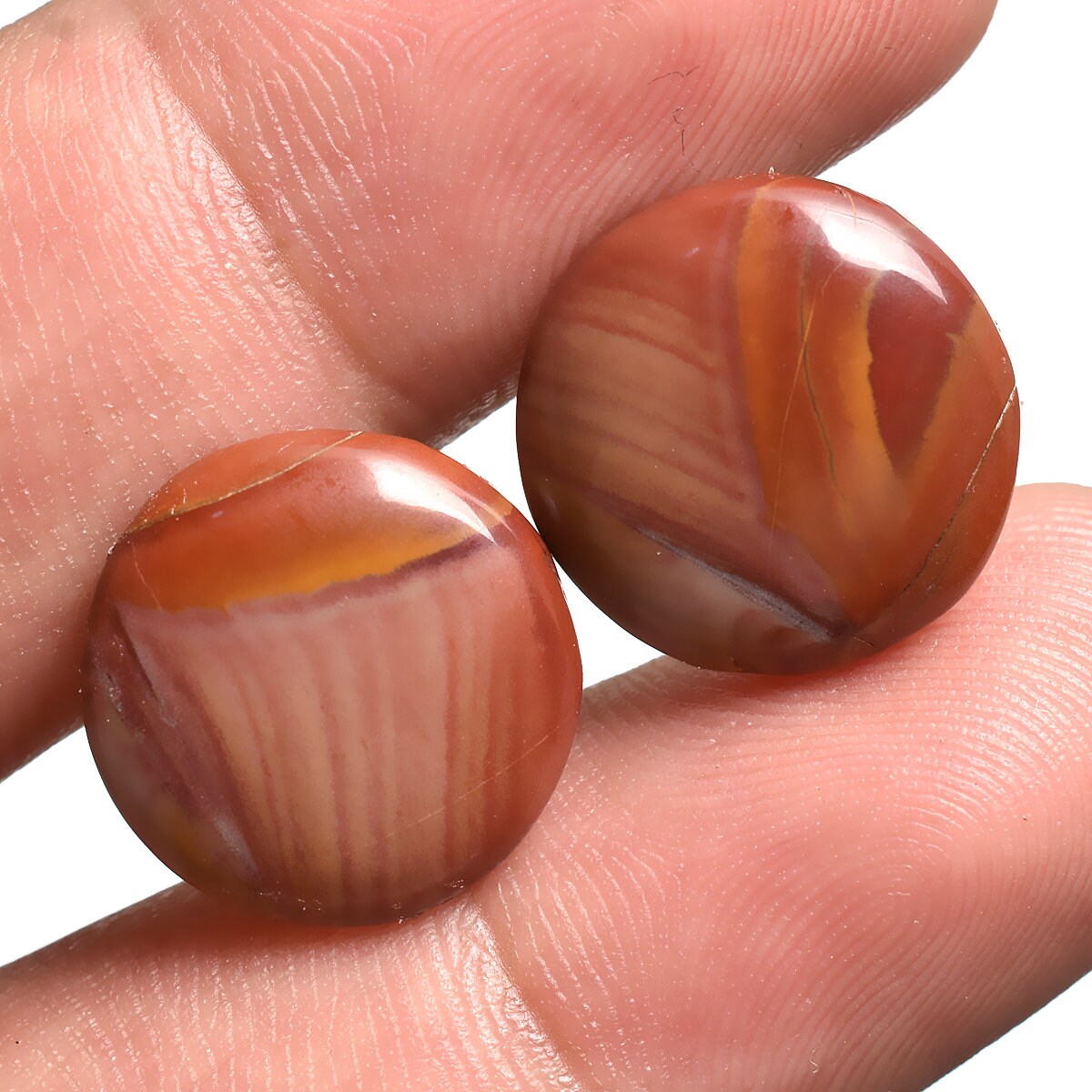Fancy Shape Noreena Jasper Gemstone Pair - Natural Cabochon for Earrings