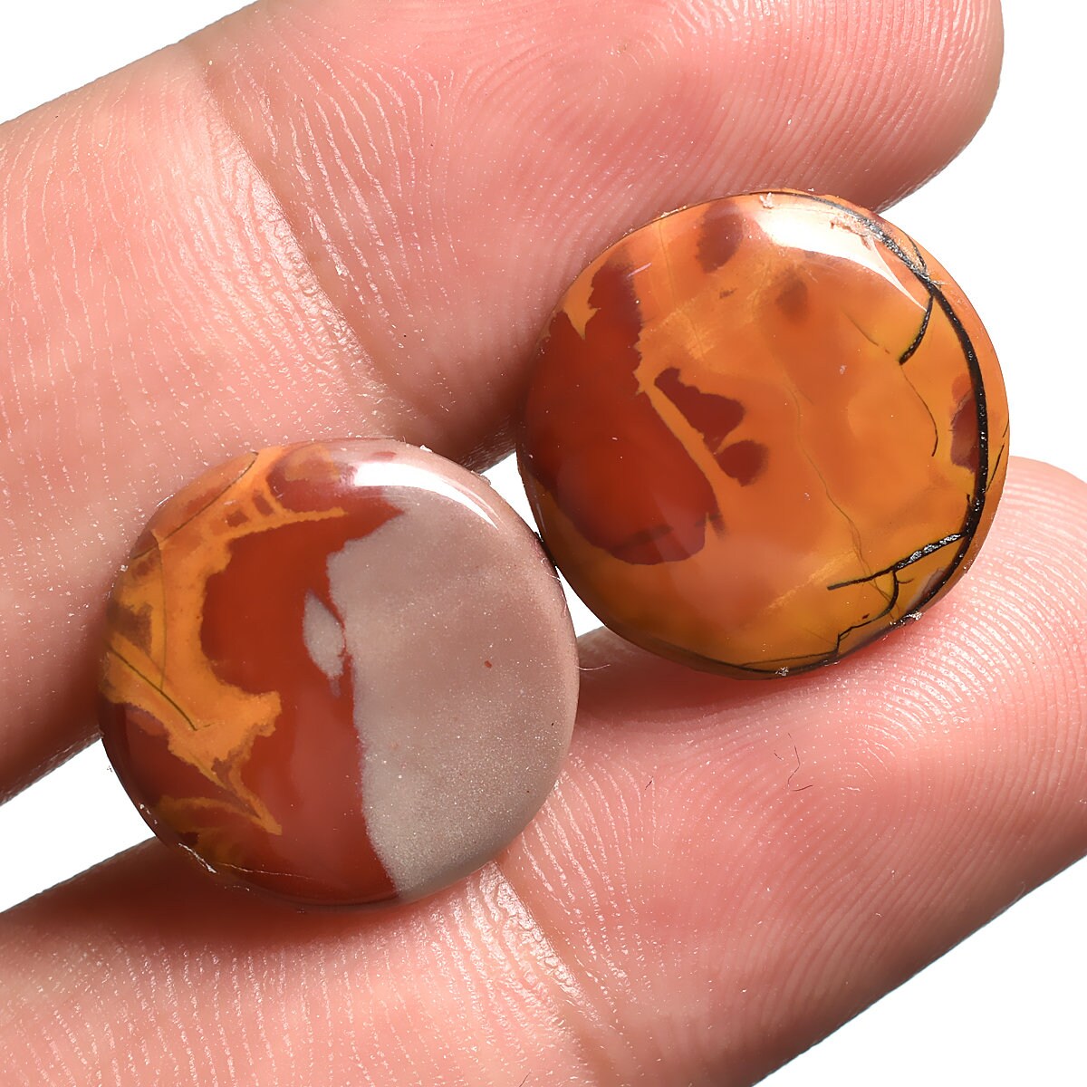 Fancy Shape Noreena Jasper Gemstone Pair - Natural Cabochon for Earrings
