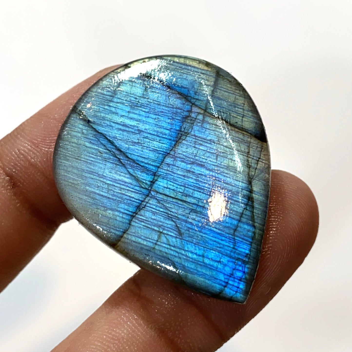 Natural Blue Flashy Labradorite Cabochon – Oval and Pear Shape Loose Crystal