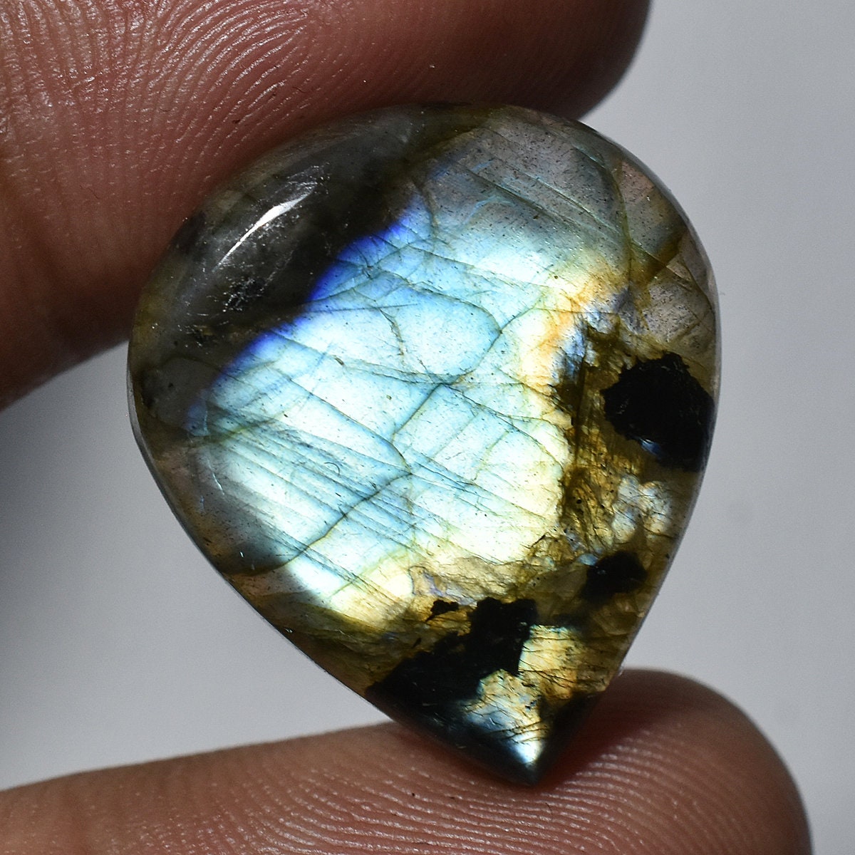 Labradorite Cabochon - Pearl Shape Loose Gemstone