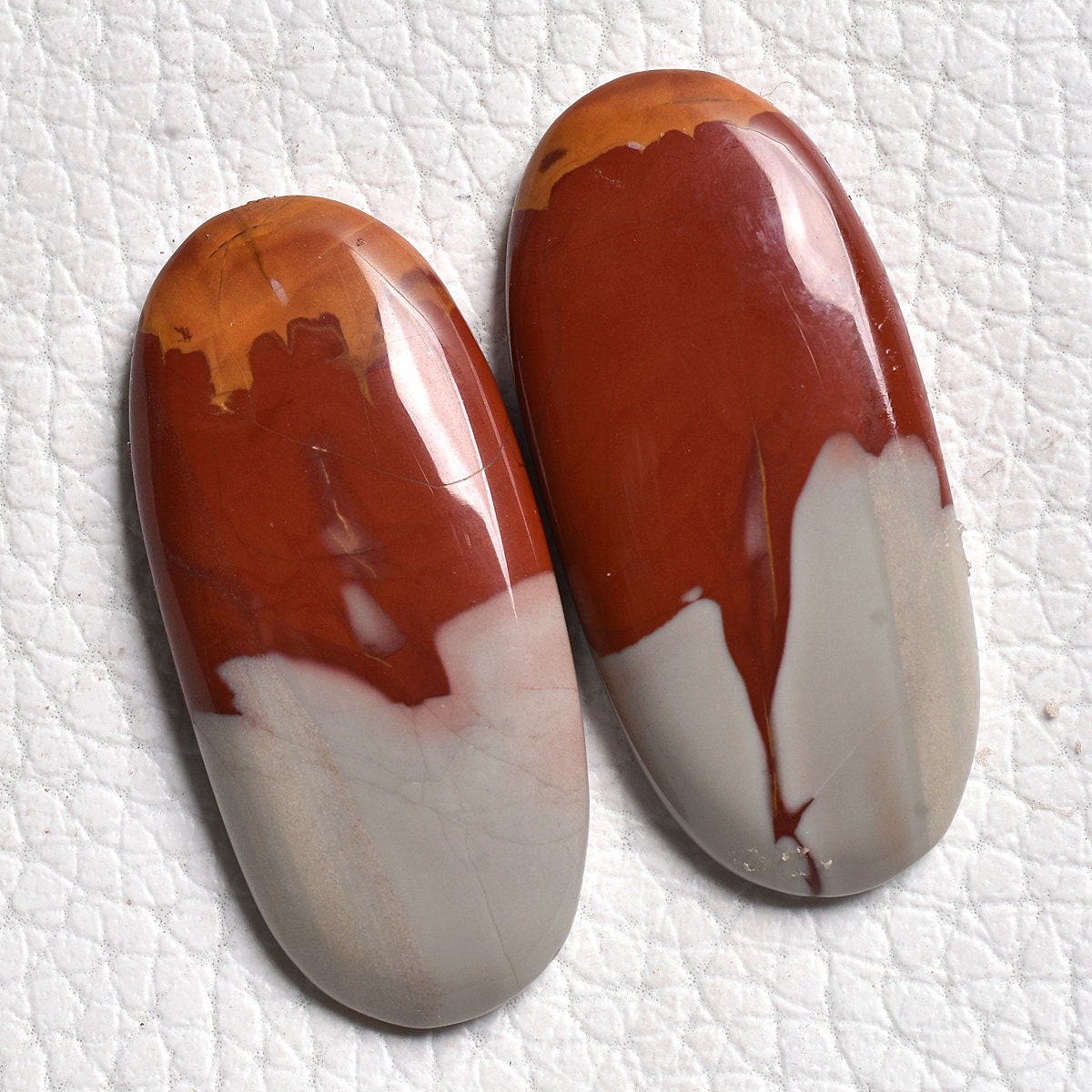 Natural Noreena Jasper Gemstone Pair – Mixed Shapes Flat Back Cabochons