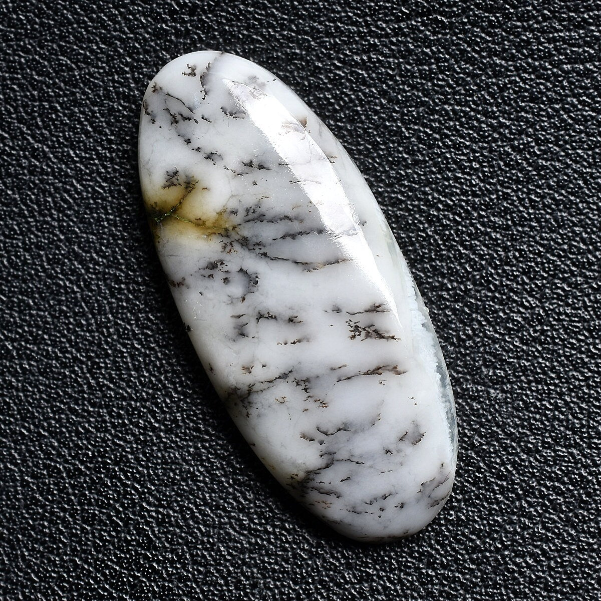 100% Natural White Black Dendrite Opal Cabochon - Loose Opal Gemstone Mix Shape