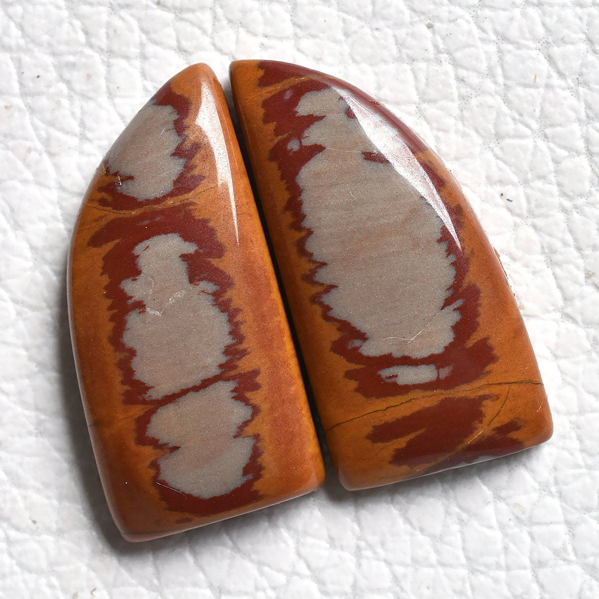 Natural Noreena Jasper Gemstone Pair – Mixed Shapes Flat Back Cabochons