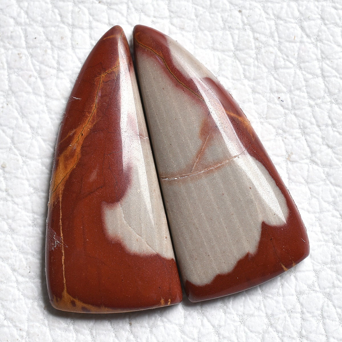 Natural Noreena Jasper Gemstone Pair – Mixed Shapes Flat Back Cabochons