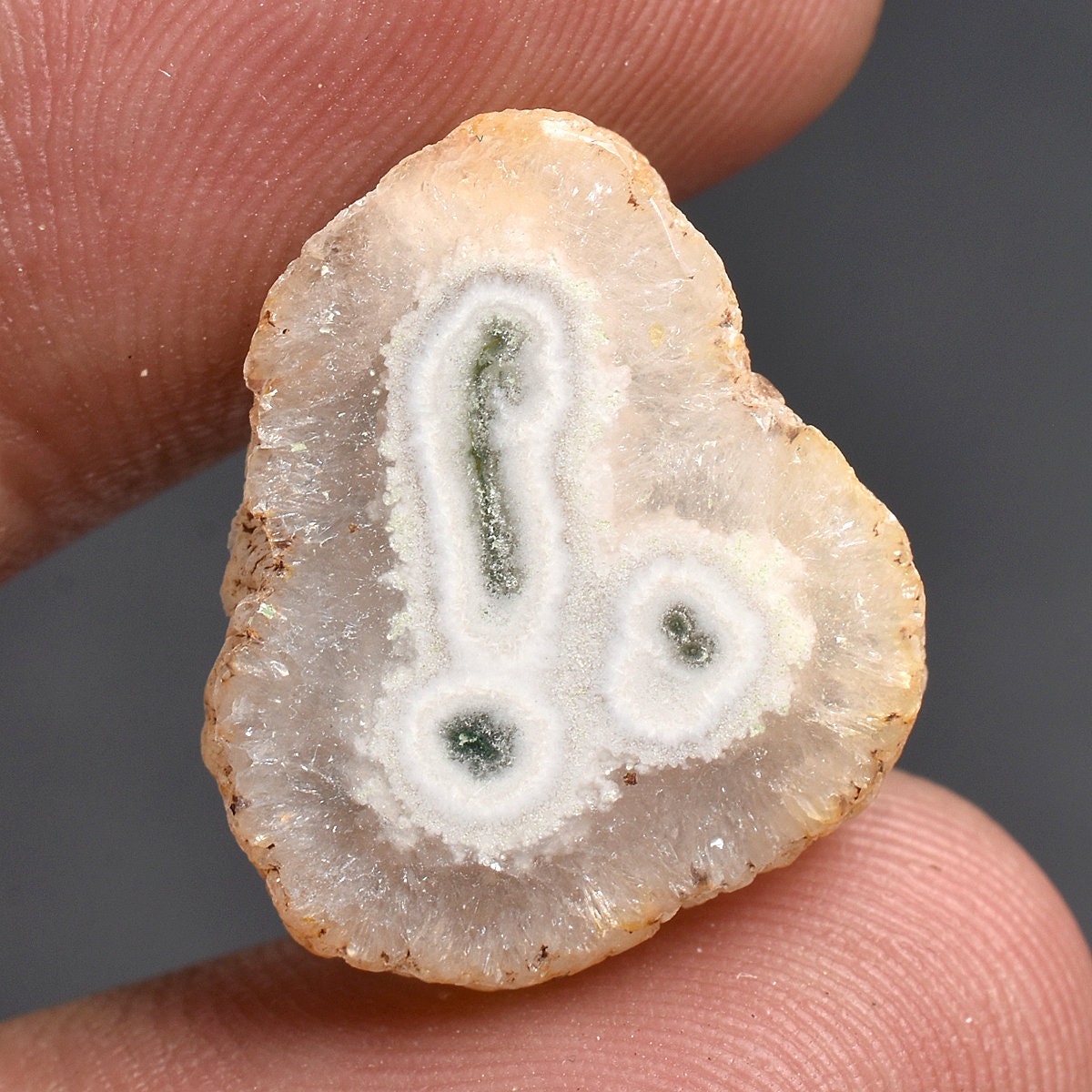 White Solar Quartz Slice Gemstone - Natural Druzy Cabochon at Wholesale Price