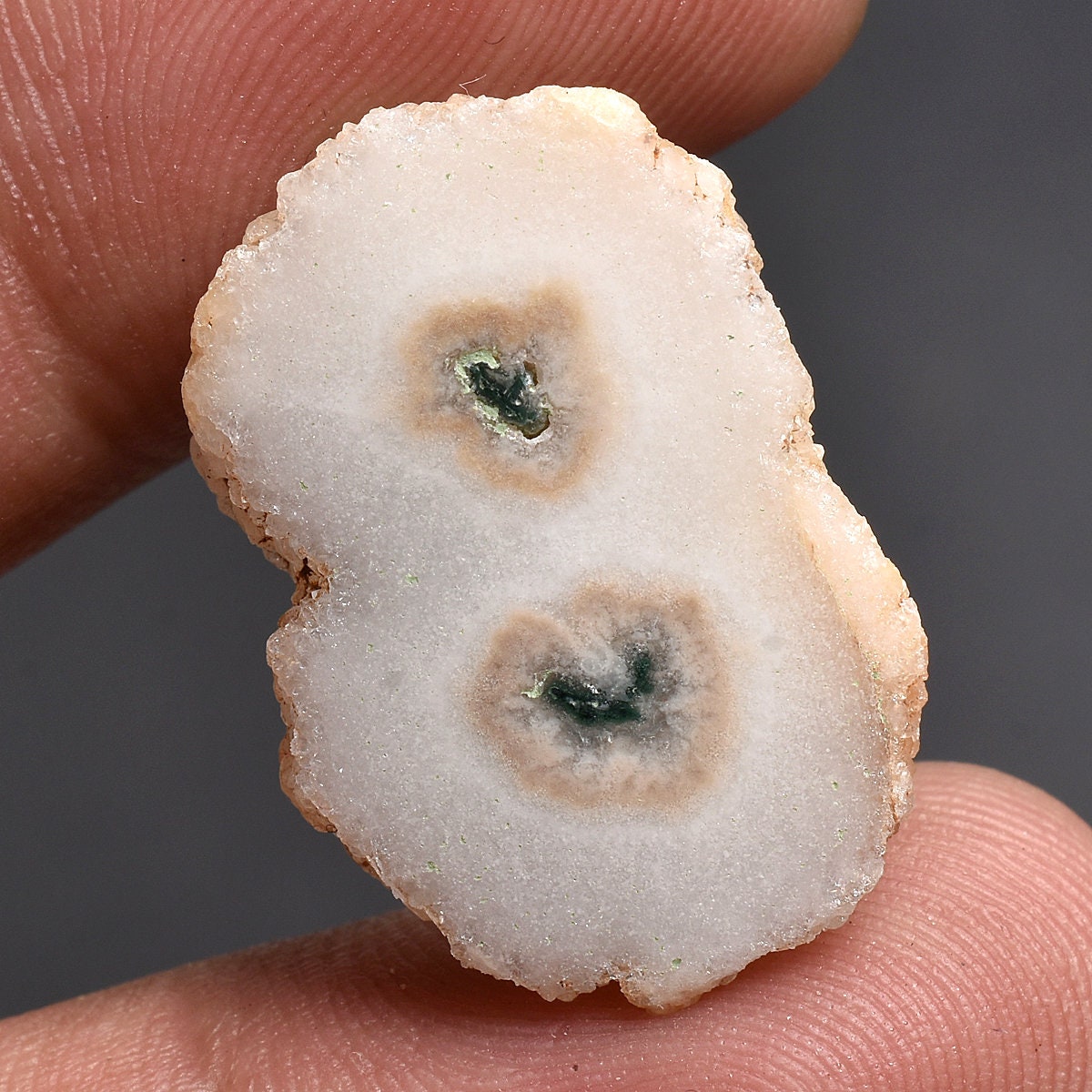 White Solar Quartz Slice Gemstone - Natural Druzy Cabochon at Wholesale Price