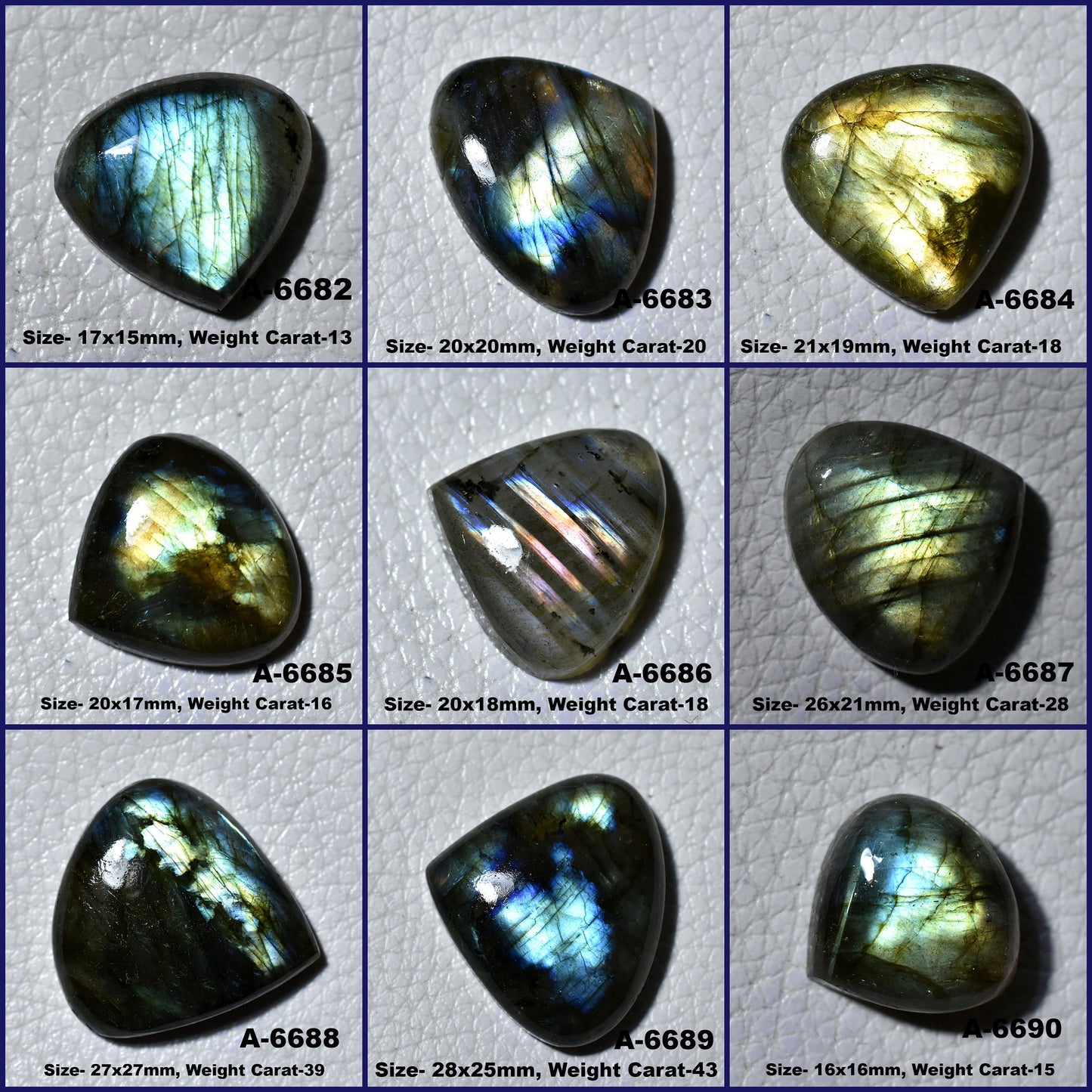 Multi-Flashy Labradorite Cabochon, Pearl Shape Gemstones