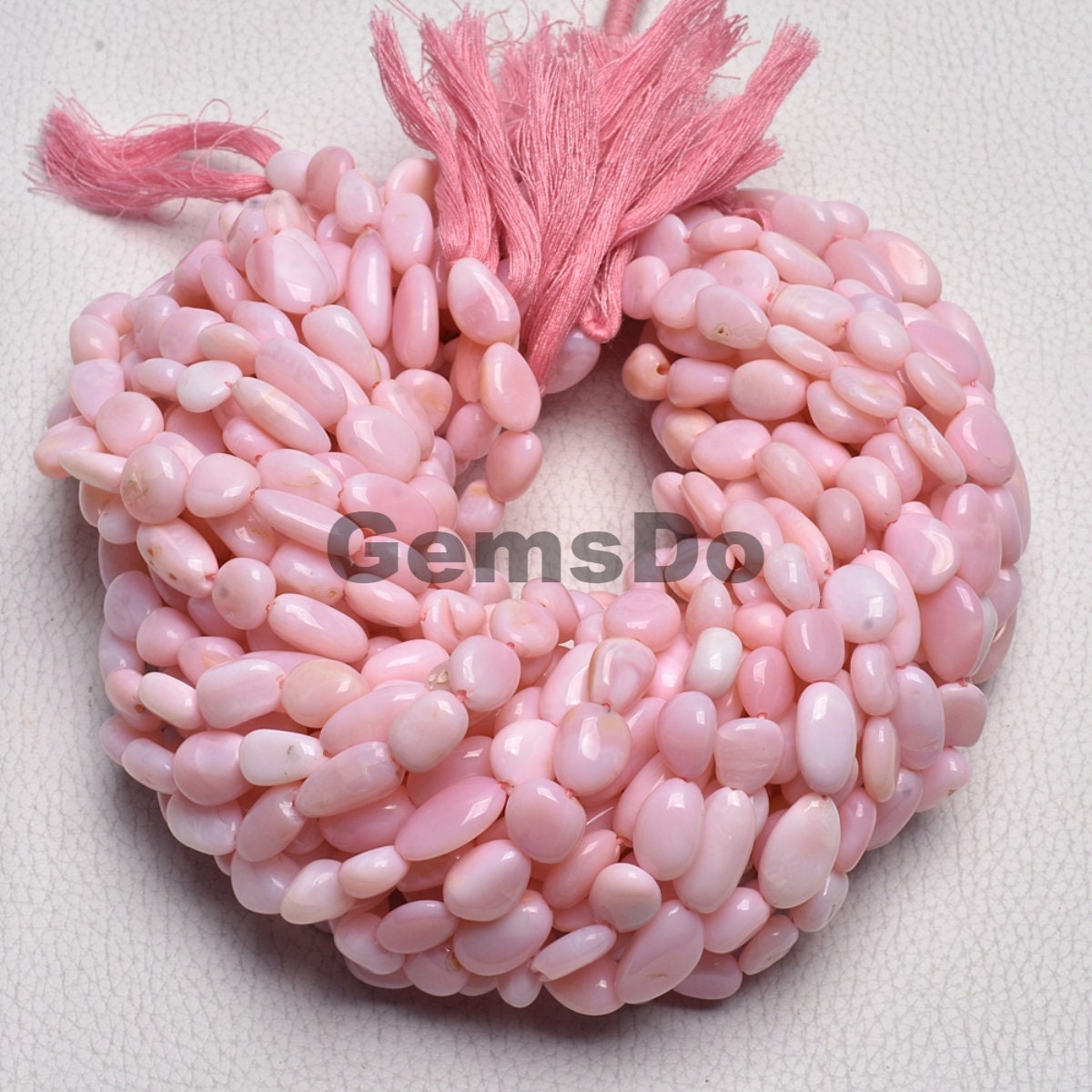 Wholesale Pink Opal Tumble Beads, Nugget Gemstone 12 Inch Strand 8x12.5x13mm