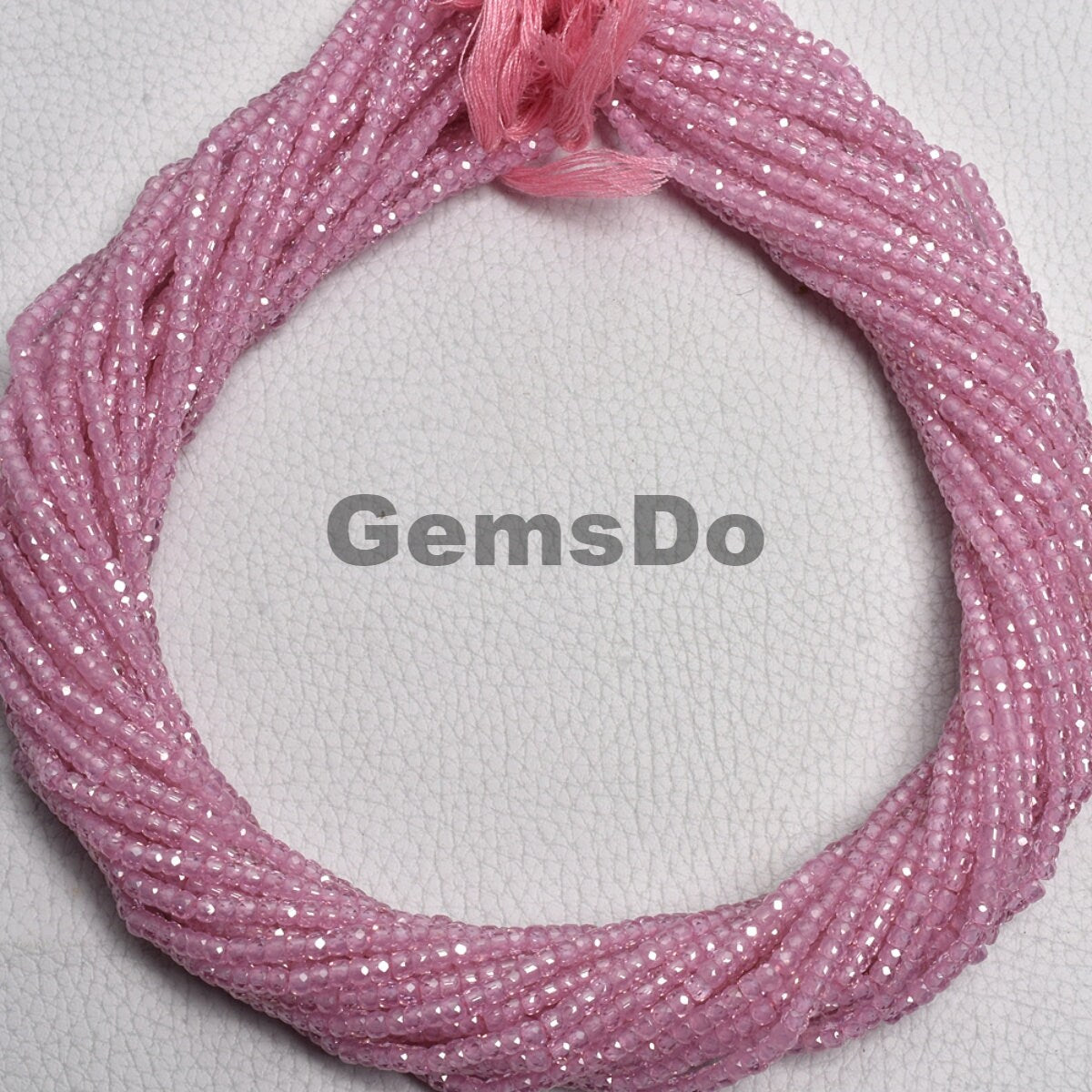 Sparkling Pink Cubic Zirconia Beads | 3mm Faceted Rondelle Strand | Wholesale Jewelry Supplies
