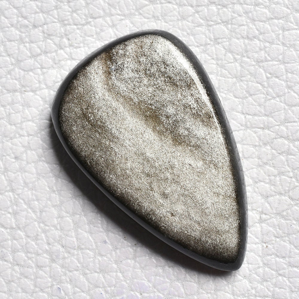 Natural Silver Sheen Obsidian Cabochon - Black Obsidian Loose Gemstone Crystal