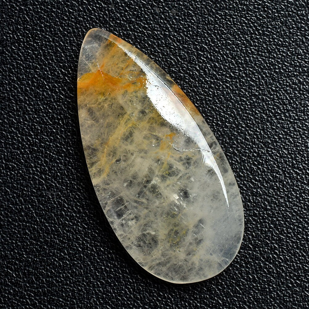Wholesale Mix Orange Jade Cabochon - Flat Back Natural Oval & Pear Shape Jade Gemstones