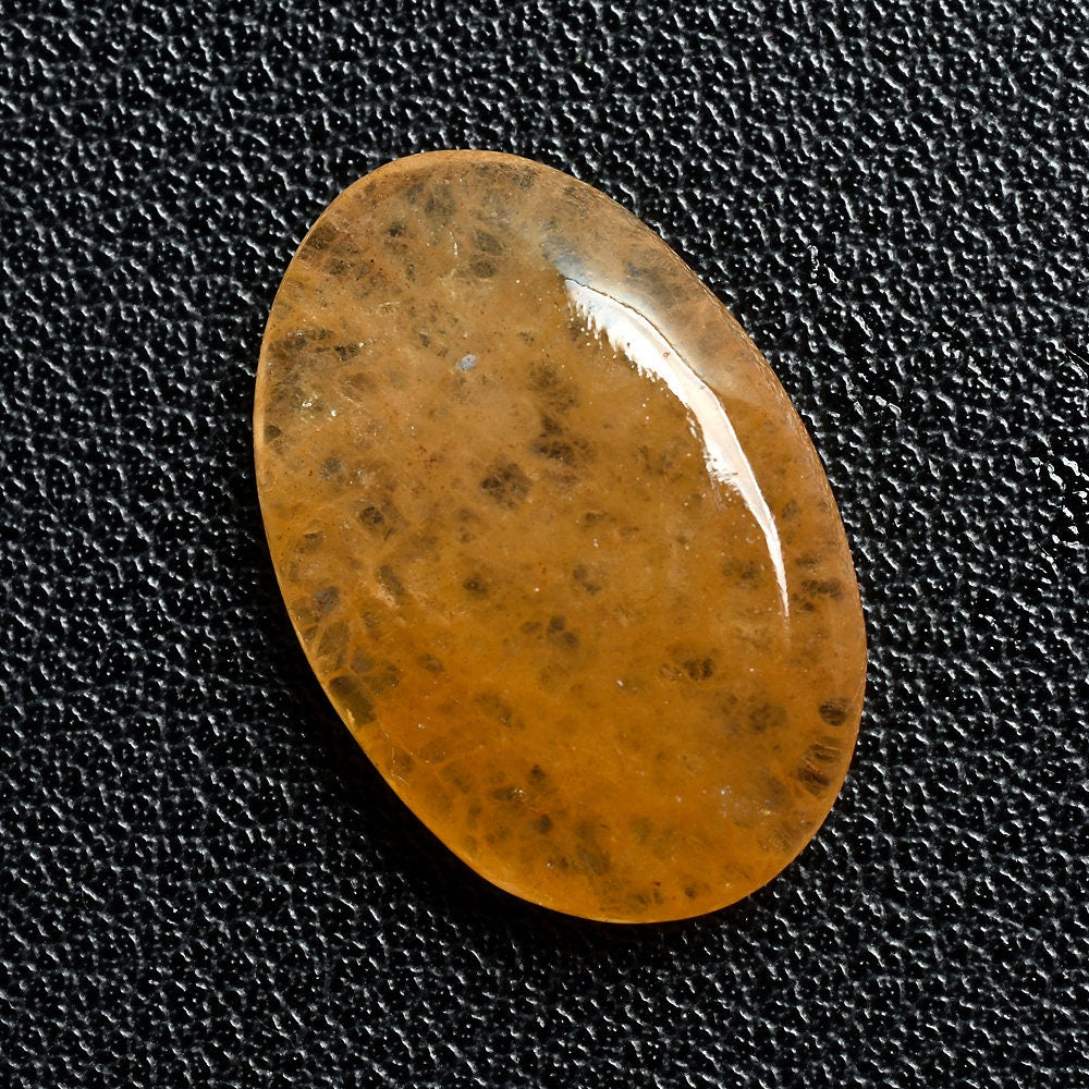 Oval Shape Orange Jade Cabochon - Smooth Gemstone Loose Wholesale Crystal