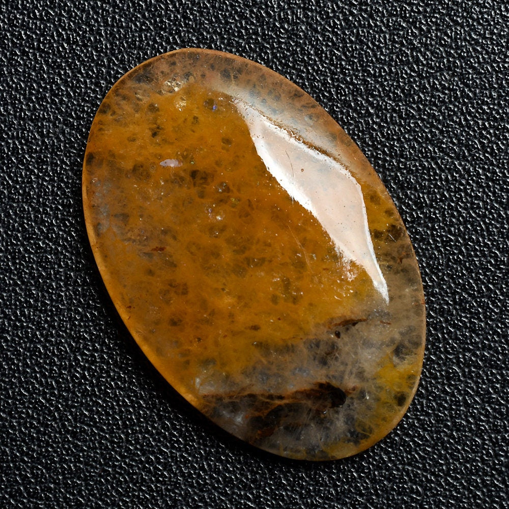 Oval Shape Orange Jade Cabochon - Smooth Gemstone Loose Wholesale Crystal