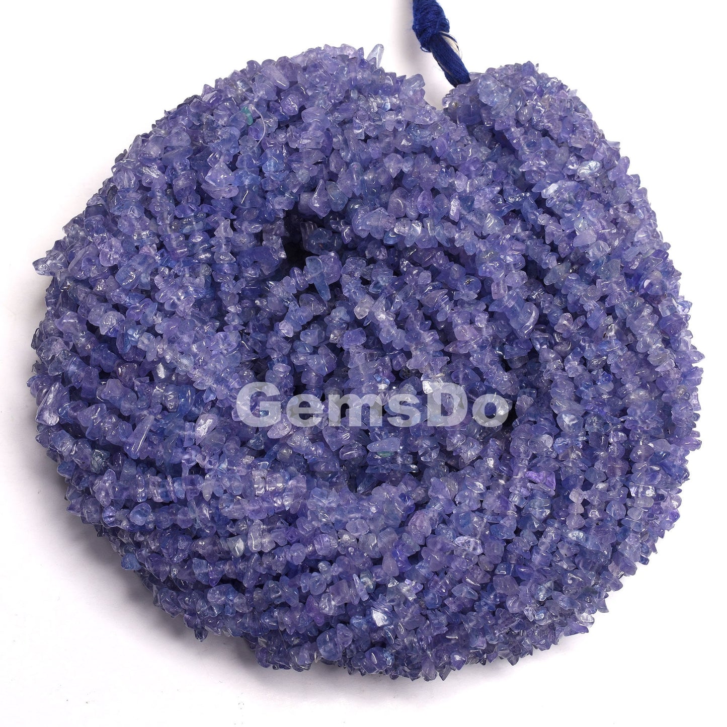 Natural Tanzanite Gemstone Uncut Chips Beads - 34" Strand, Raw Nugget Beads