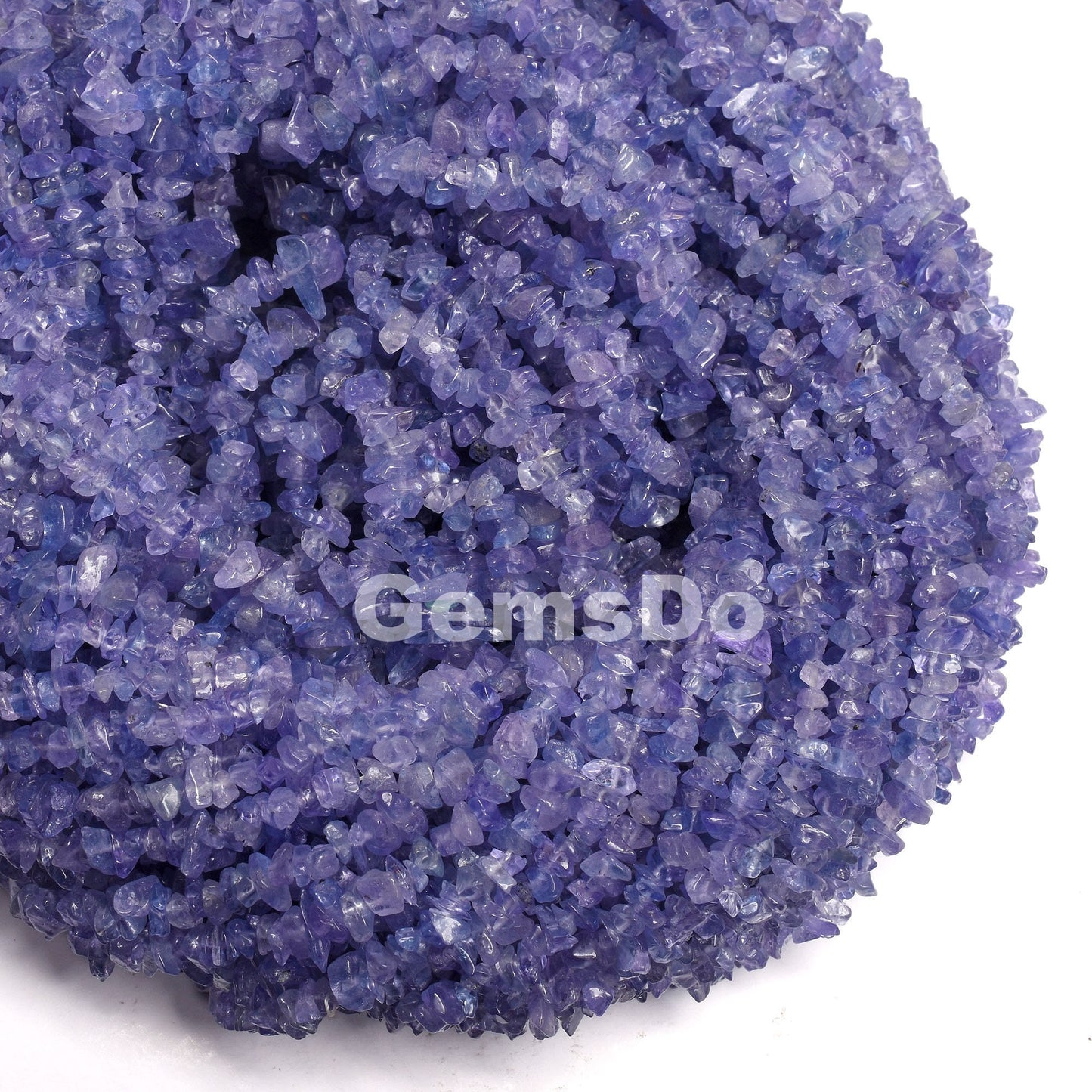 Natural Tanzanite Gemstone Uncut Chips Beads - 34" Strand, Raw Nugget Beads