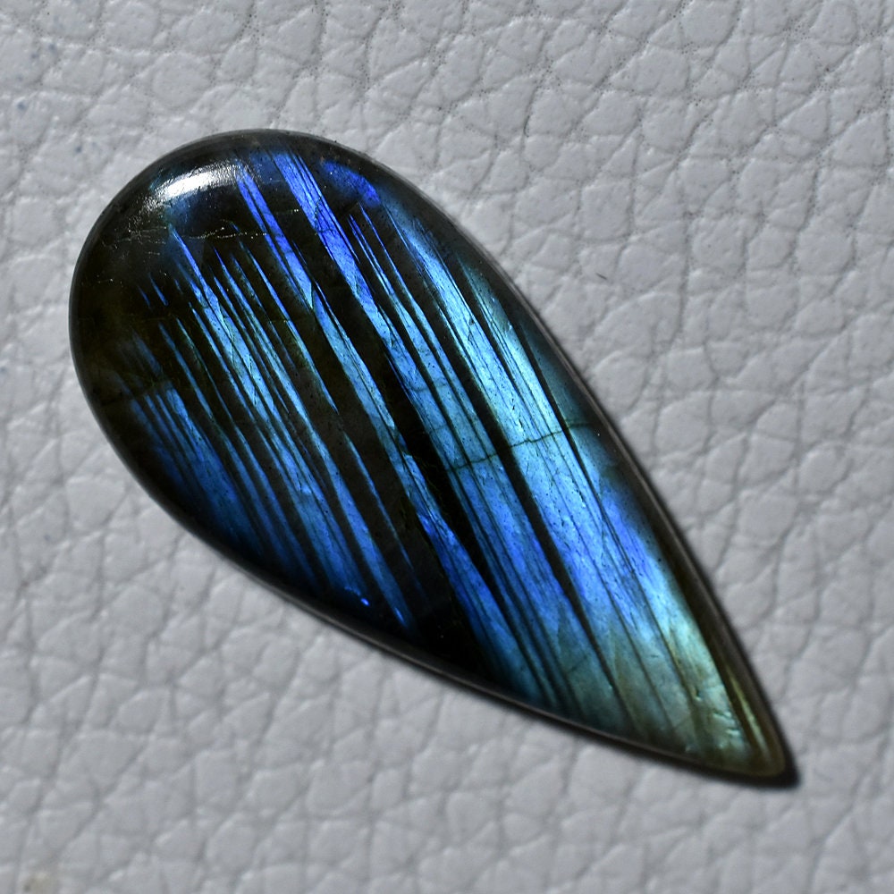 Captivating Labradorite Shaded Cabochon – Pear Shape Loose Gemstone for Jewelry