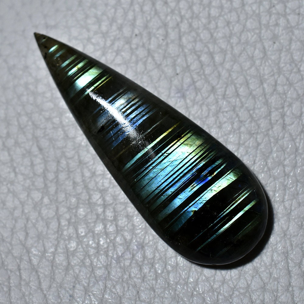 Captivating Labradorite Shaded Cabochon – Pear Shape Loose Gemstone for Jewelry