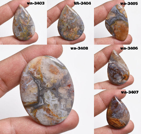 AAA Crazy Lace Agate Cabochon - Natural Designer Gemstone