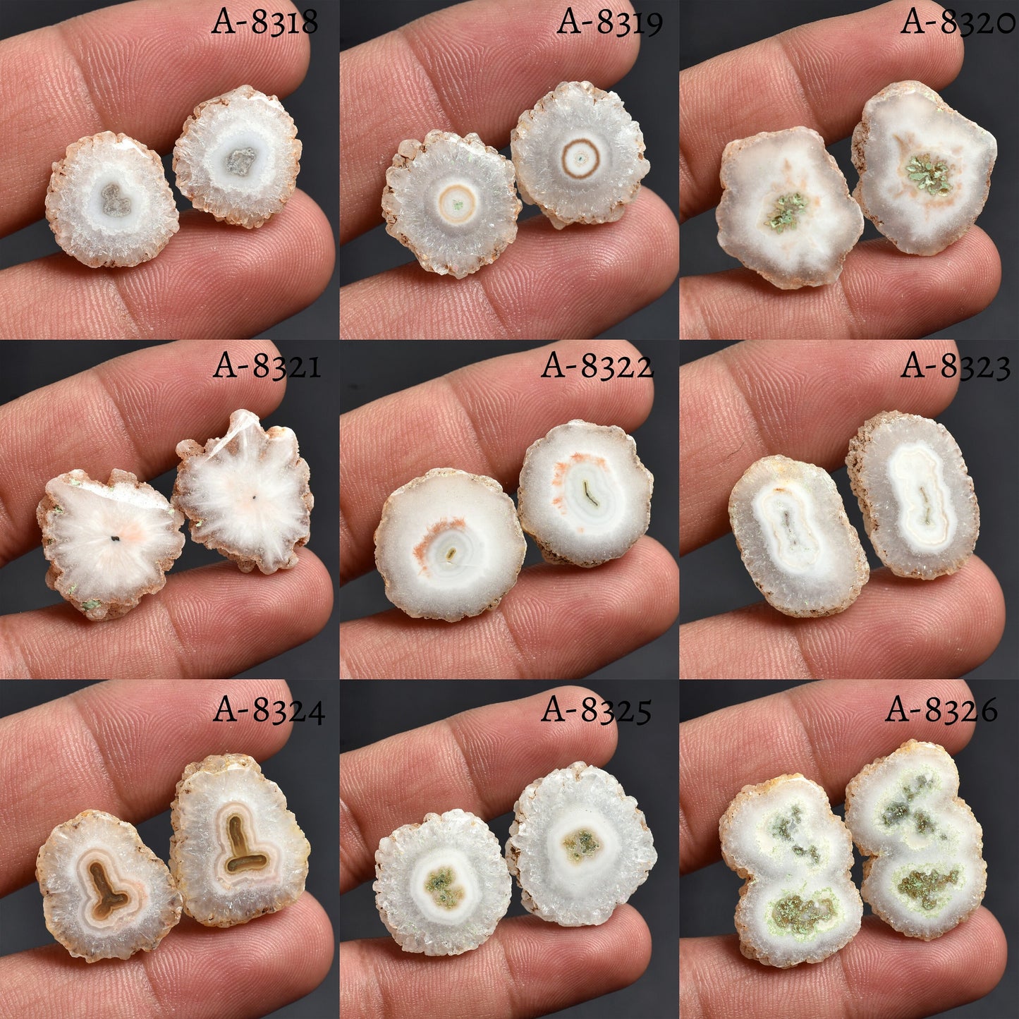 Designer Solar Quartz Pair, White Solar Quartz Gemstone for Jewelry Making